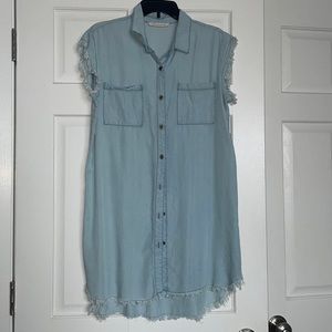 Womens denim sleeveless dress